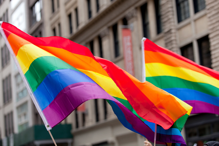 Pride parade flags