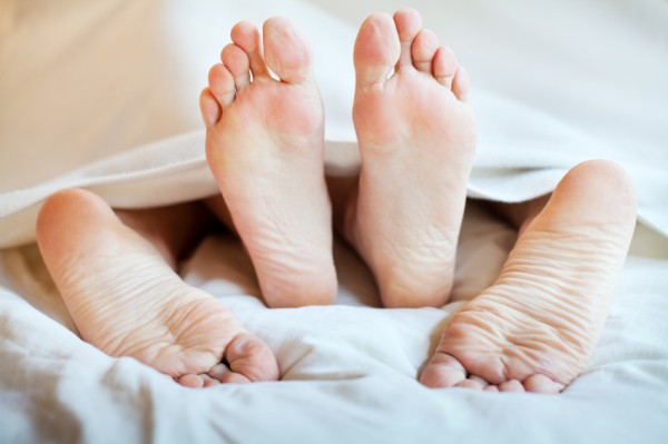 couple lying in bed