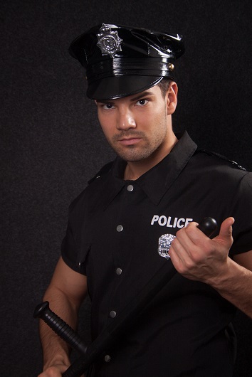 Policeman with night stick